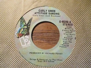 CARLY SIMON "ATTITUDE DANCING" 45 RPM - Picture 1 of 1