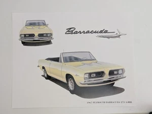 1967 Plymouth Barracuda 273 4bbl Convertible 11x14 Poster Druck - Bild 1 von 3