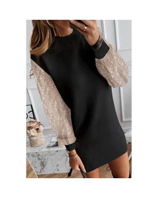 Azura Exchange Elegant Mini Dress Women Black Mini Dresses Foto 1 de 4
