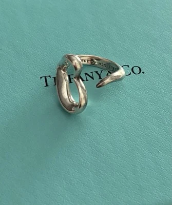 Винтажное серебряное кольцо Tiffany & Co. Heart Elsa Peretti 925 размер 5,5 - Изображение 1 из 3