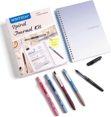Journaling Notebook Kit: Assorted Color 0.5mm Gel Pens No Bleed, Spiral Notebook - Image 1 of 4