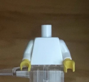 LEGO Solid White City Town Minifigura Torso con Brazos Blancos - Imagen 1 de 2