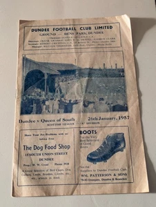 Dundee v Queen of the South Scottish Football programme 1956-57 - Picture 1 of 3