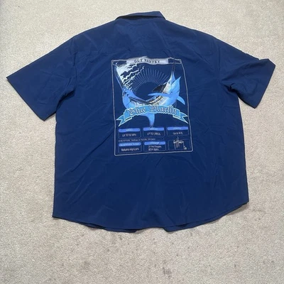 NWOT Guy Harvey Embroidered Button Up Shirt Mens 2XL XXL Blue - Image 1 of 4
