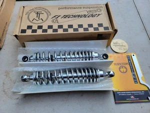 NUEVO para Harley Davidson 91-17 Dyna FXD Ted Tine Amortiguadores Traseros Ajustables Cromo #2 - Imagen 1 de 23