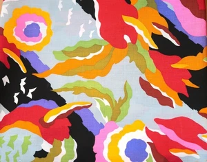 RETRO 80s FUNKY STARCHED COTTON FABRIC 1.6m x 1.6m - Picture 1 of 6