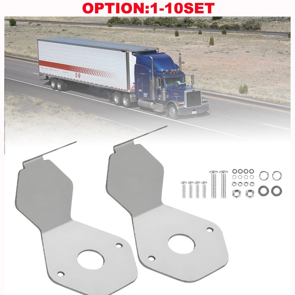 2x Turn Signal Light Mirror Mount Watermelon L-Bracket Only For Semi Tractors US - Image 1 of 1