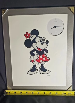 Older Disney Seiko Quartz Minnie Mouse Wall Clock ~ Brand New Battery - Imagem 1 de 3