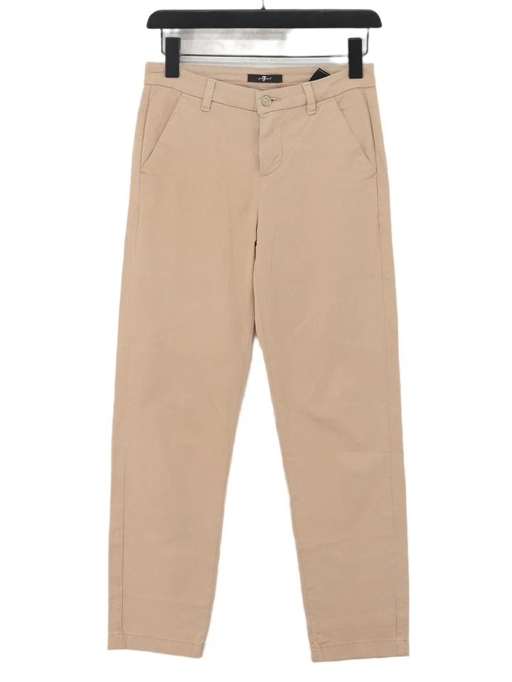 For All Mankind Women's Trousers W 25 in Brown Cotton with Elastane, Rayon Chino - Image 1 of 4