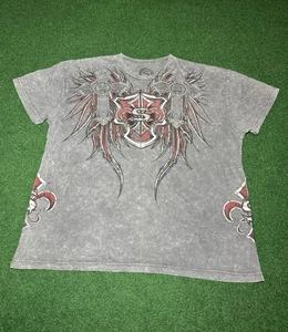 Camiseta Y2K Sinister Gothic Grunge Affliction Pinkman Estilo XL/XXL Gris 25x30 - Imagen 1 de 6