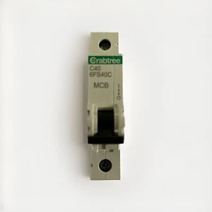 Crabtree C40 40A 6FS40C Curve C einpoliger MCB-Schutzschalter Loadstar 40 Amp - Bild 1 von 2