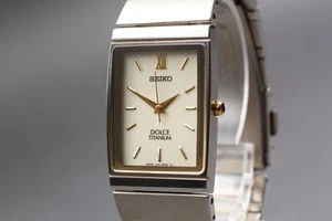 Vintage 1995 Seiko Dolce 4J41-5000 Titanium Quartz Mens Watch Wrist 154mm JAPAN - Picture 1 of 11