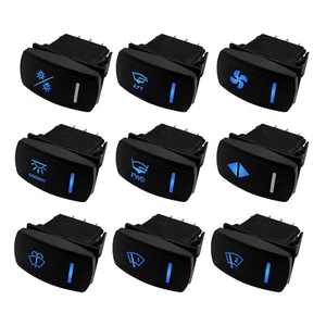 Interruptor basculante barra luz azul 12V para botón horizontal/vertical coche barco yate - Imagen 1 de 20