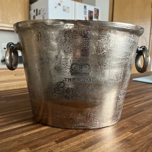 Champagne Ice Bucket Wine Cooler Cast Brass The Royal Berkshire Hotel - Picture 1 of 16