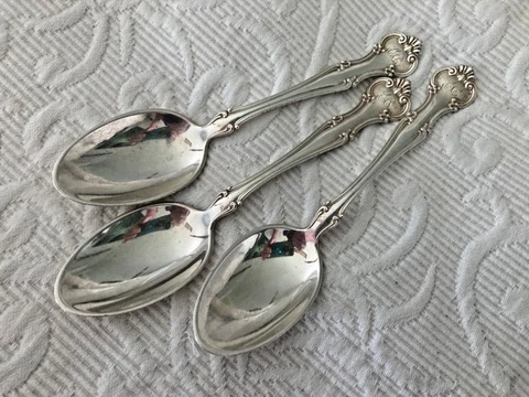 Antique Sterling GORHAM CROMWELL 1900 Teaspoons  Mono  CLASSIC ELEGANCE Lot of 3 Cover