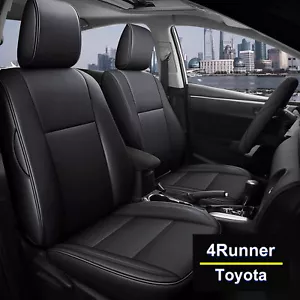 Car Seat Covers Pad Set Fuax Leather 7-Seats For Toyota 4Runner 2011-2022 Black - Foto 1 di 6