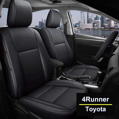 Car Seat Covers Pad Set Fuax Leather 7-Seats For Toyota 4Runner 2011-2026 Black Foto 1 de 4