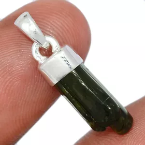 Natural Green Tourmaline 925 Sterling Silver Pendant Jewelry CP52750 - Picture 1 of 1