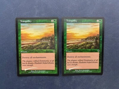 MTG 2X FOIL INVASION TRANQUILITY MAGIC THE GATHERING SORCERY GREEN COMMON - Image 1 of 4