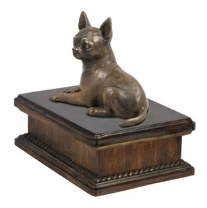 Cesky Terrier wooden low urn Art-Dog - Bild 1 von 6