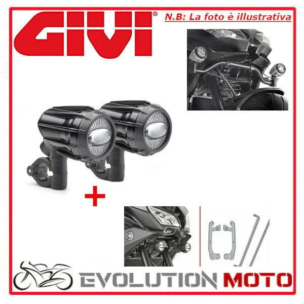 COPPIA FARETTI FARI LED S322 + KIT ATTACCHI MOTO GUZZI V 85 TT 2019 > 2022 GIVI - Immagine 1 di 1