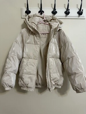 Zara слоновой кости девочек пуховик куртка Preowd размер 8 - Изображение 1 из 4