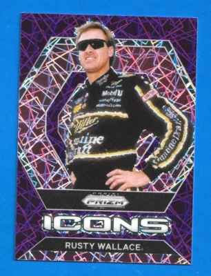 2022 Panini Prizm Racing Nascar RUSTY WALLACE ICONS PURPLE VELOCITY PRIZM /199 - Image 1 of 2