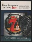 1955 SEAGRAMS Seven Crown Blended Whisky - Bank Vault  -  Safe  -  VINTAGE AD