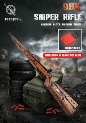 Building Blocks Military Sets SWAT Mauser 98K Sniper Rifle Model Guns Kids Toys - Image 1 of 4