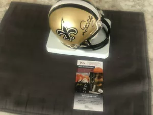 MINI CASCO AUTOGRAFO ARCHIE MANNING NEW ORLEANS SAINTS JSA - Foto 1 di 2