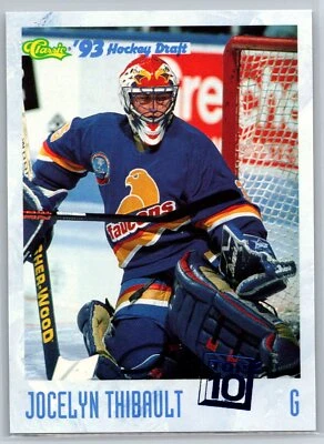 1993 Classic '93 Hockey Draft Jocelyn Thibault Rookie Sherbrooke Faucons RC #10 - Image 1 of 2