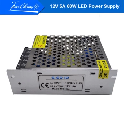 60W 12V 5A switch Power supply Transformer 110V 220V to 12V For led light strip - Image 1 of 4