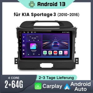 Carplay Für KIA Sportage 3 9" Android 13 Autoradio GPS Navi WIFI DAB+ BT 2+64GB - Bild 1 von 10