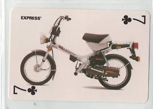 Vintage 1980er Honda Express (49cc Roller) Motorrad Sammlerstück Spielkarte - Bild 1 von 1