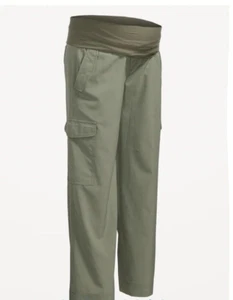 Nuovo con etichetta! Pantalone verde cargo tecnico elasticizzato maternità Old Navy - Taglia Large - Foto 1 di 6
