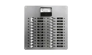 Marine Circuit Breaker Panel Blue Sea DC Distribution W Analog DC Volt Meter - Picture 1 of 1