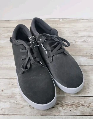 Zapatos de patinador Shaun blancos premium de cuero y seude para hombre talla 12 - grises Foto 1 de 4