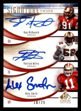 2009 UD SP Signature Trios Football #T-WMB McDonald Willis Smith Auto /25