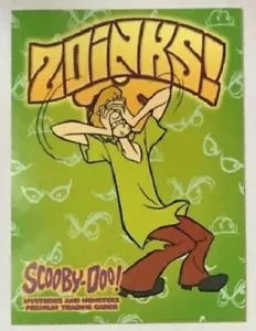 2003 Scooby Doo Mysteries And Monsters Sticker Card # S1 SHAGGY Zoinks  - Picture 1 of 3