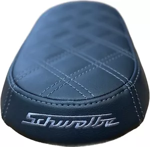 Sitzbank Für Simson Schwalbe Kunstleder Karo KR51 KR51/2 Schwarz/Grau Stickerei - Bild 1 von 5