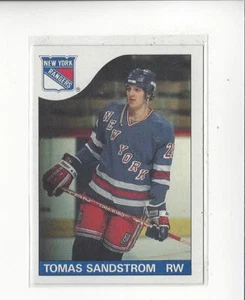 1985-86 Topps #123 Tomas Sandstrom RC Rookie Rangers - Foto 1 di 1