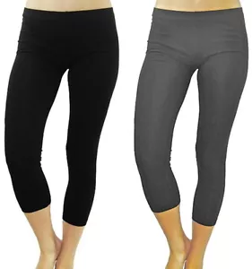 NEW Plus Size Cotton/Spandex Stretch Capri Legging- L/XL/1X-2X-3X - Picture 1 of 6