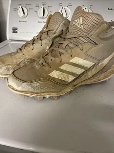 Adidas Icon 7 Mid Baseball Cleats Shoes Boys Size 4.5 Gray Mid Top - Picture 1 of 9