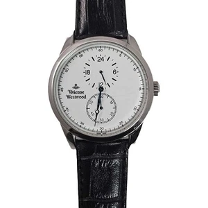 Vivienne westwood Watch Classic White Silver Leather Men's Japan made VW2059-05B - Picture 1 of 4