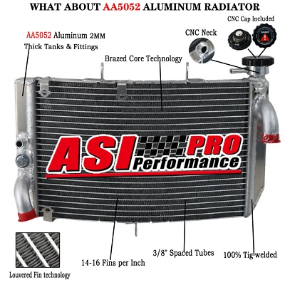 Aluminum Radiator For 99-2006 Honda CBR600F CBR-600F4i 2000 2001 2002 2003 Foto 1 de 4