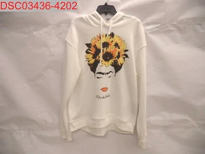 Stain, Frida Kahlo Women's White Friday Sunflower Graphic Hoodie XL 195994836169 - Image 1 of 4