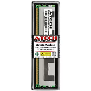 32GB 4Rx4 PC3-14900L LRDIMM Supermicro 2027GR-TRFH F627R3-RTB+ Memory RAM - Picture 1 of 5