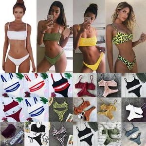 Bandeau Bikini Set Sexy 2 Teiler Bademode Badeanzug Schwimmanzug für Frauen - Bild 1 von 27