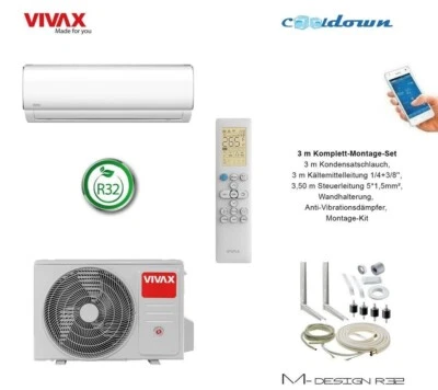 VIVAX M Design 12000 BTU + 3 m Komplett SET Klimagerät Split Klimaanlage A++ - Bild 1 von 4