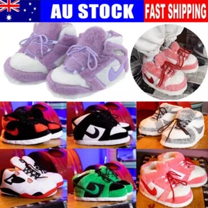 Women Men Winter Slippers Plush Lined Warm Indoor / Outdoor House Shoes Sneaker - Picture 1 of 14
